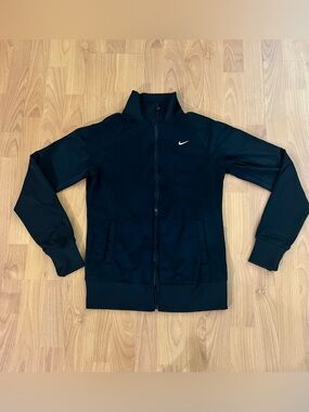 Nike Black Full-Zip Track Jacket with Swoosh